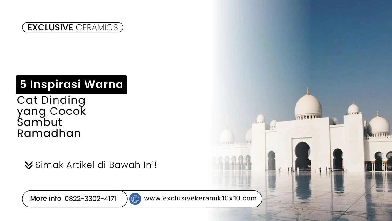 masjid dengan warna cat dinding putih