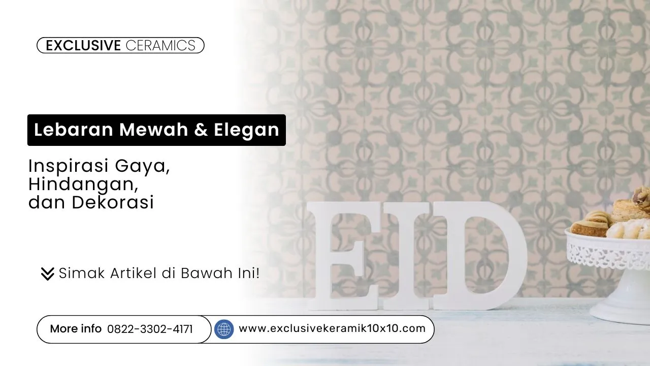 ornamen eid mubarak dengan latar warna pastel