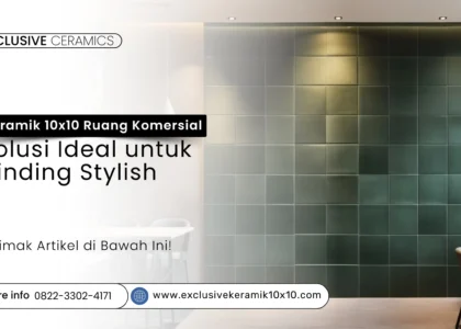Keramik 10x10 warna Barbados dan Verde untuk dinding ruang komersial modern