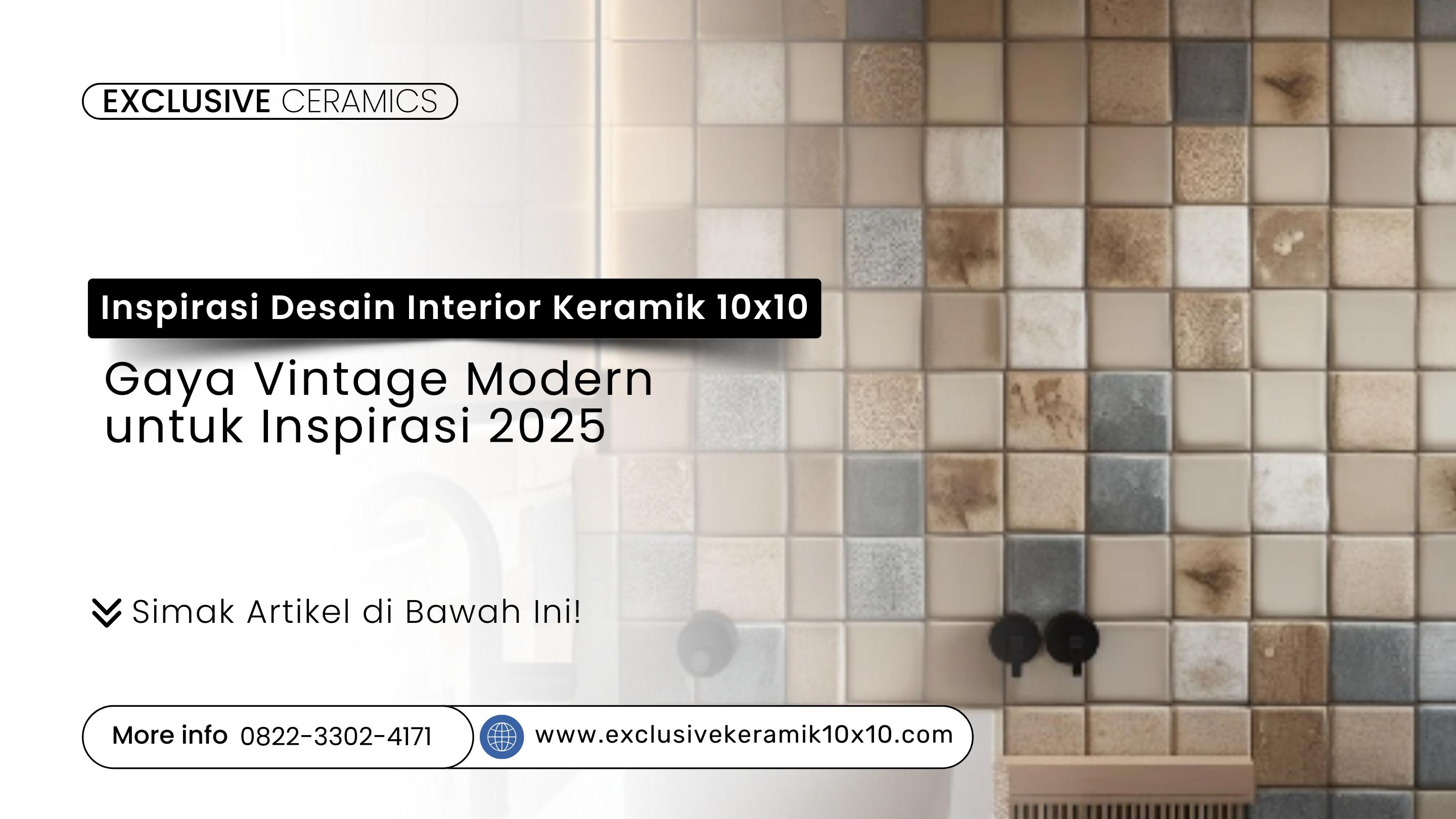 Keramik 10x10 random natural pada dinding kamar mandi