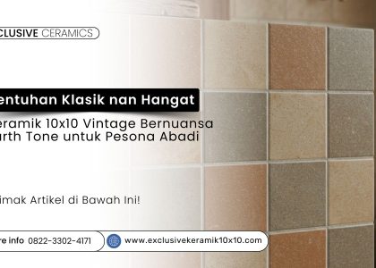 Dinding keramik 10x10 mirip porselen warna hangat di interior elegan