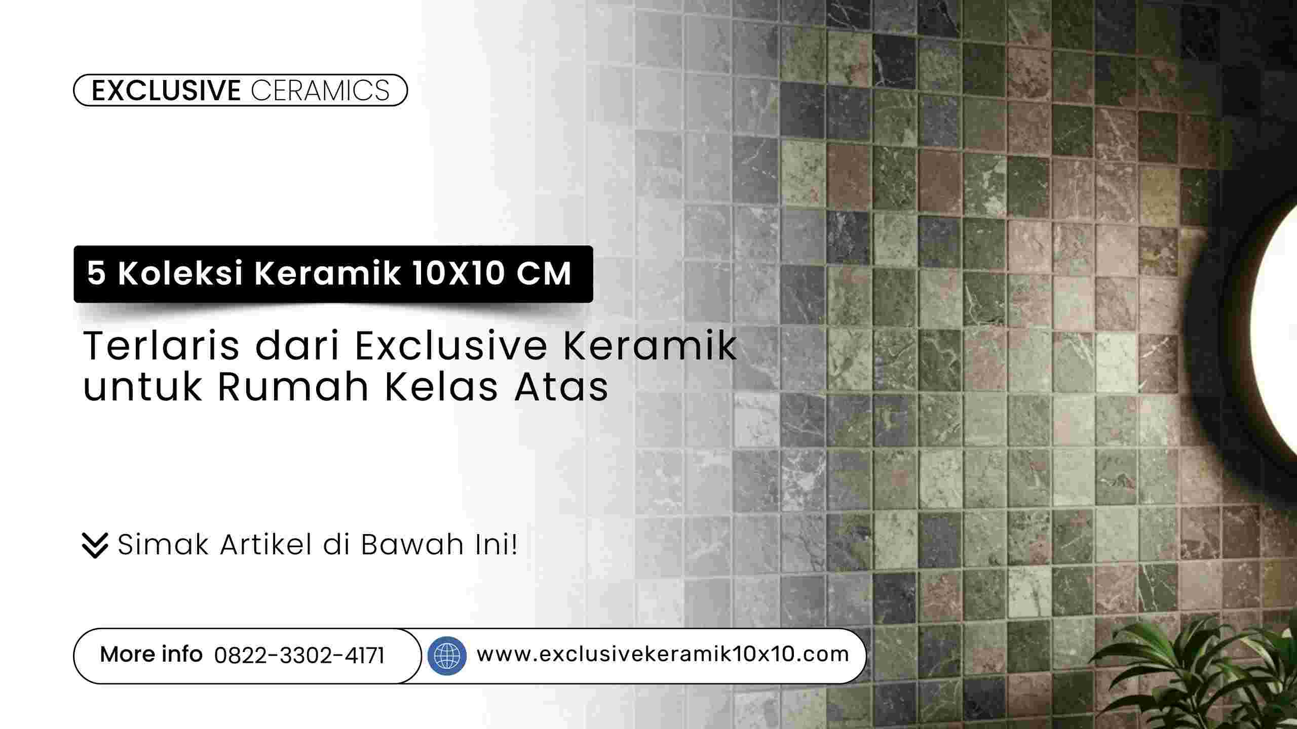 Dinding kamar mandi dengan keramik 10x10 motif random natural premium