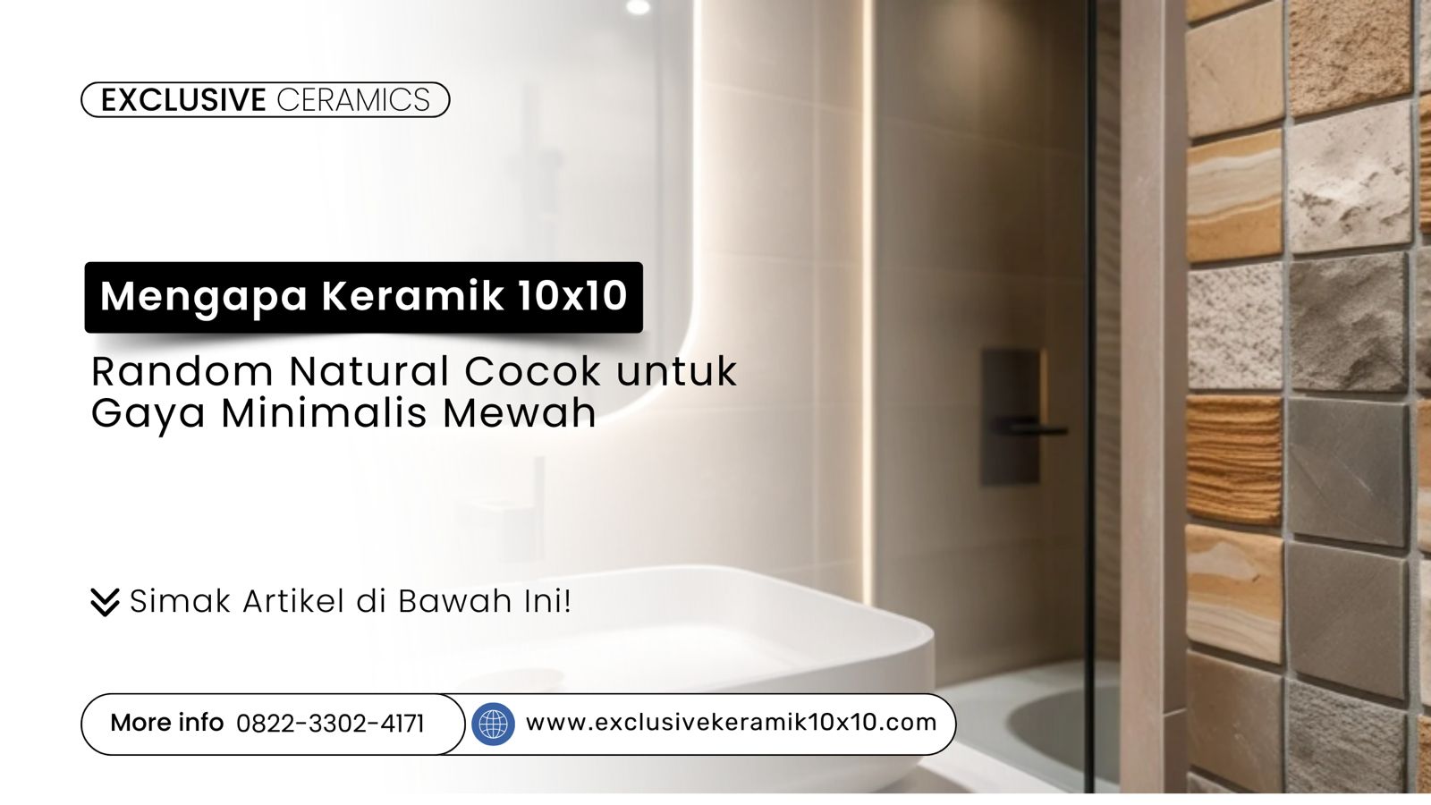 Keramik 10x10 Random Natural untuk Hunian Unik
