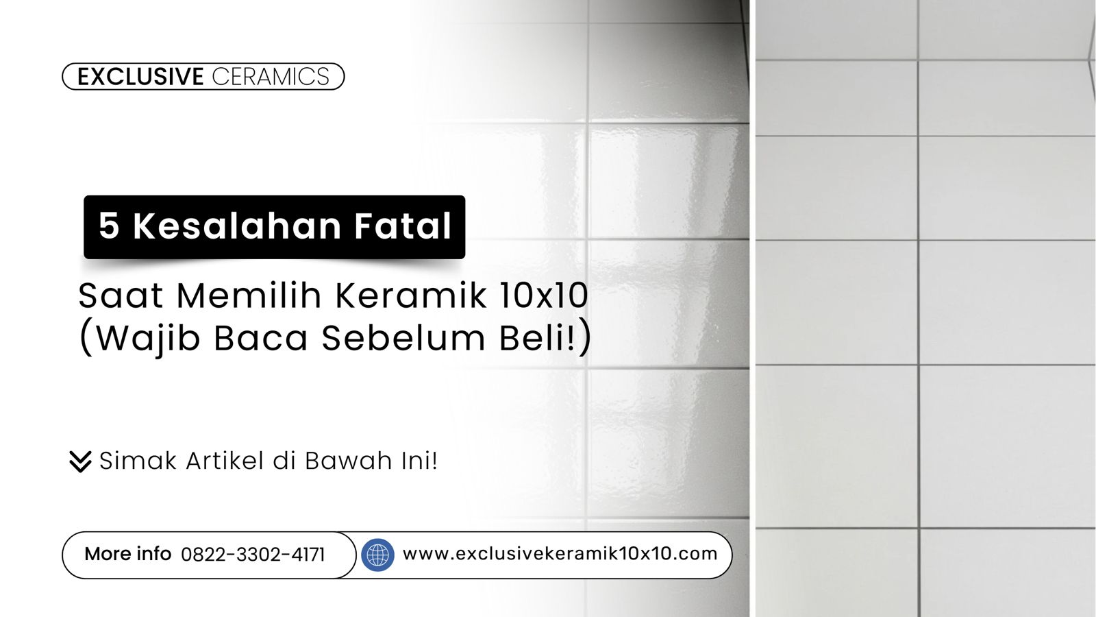 Kesalahan fatal saat memilih keramik 10x10, ilustrasi glossy dan matte yang salah tempat