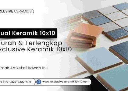 Dinding dapur minimalis dengan keramik 10x10 putih dan abu-abu