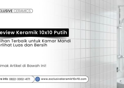 Dinding kamar mandi dengan keramik 10x10 putih bersih