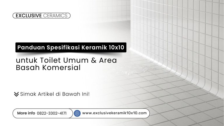 Panduan Spesifikasi Keramik 10×10 untuk Toilet Umum & Area Basah Komersial
