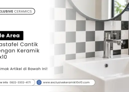 Ide Area Wastafel Cantik dengan Keramik 10x10