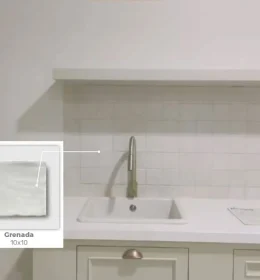 Exclusive Keramik 10x10 hasil pemasangan grenada backsplash